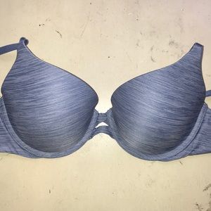 A Victoria’s Secret blue push-up bra.